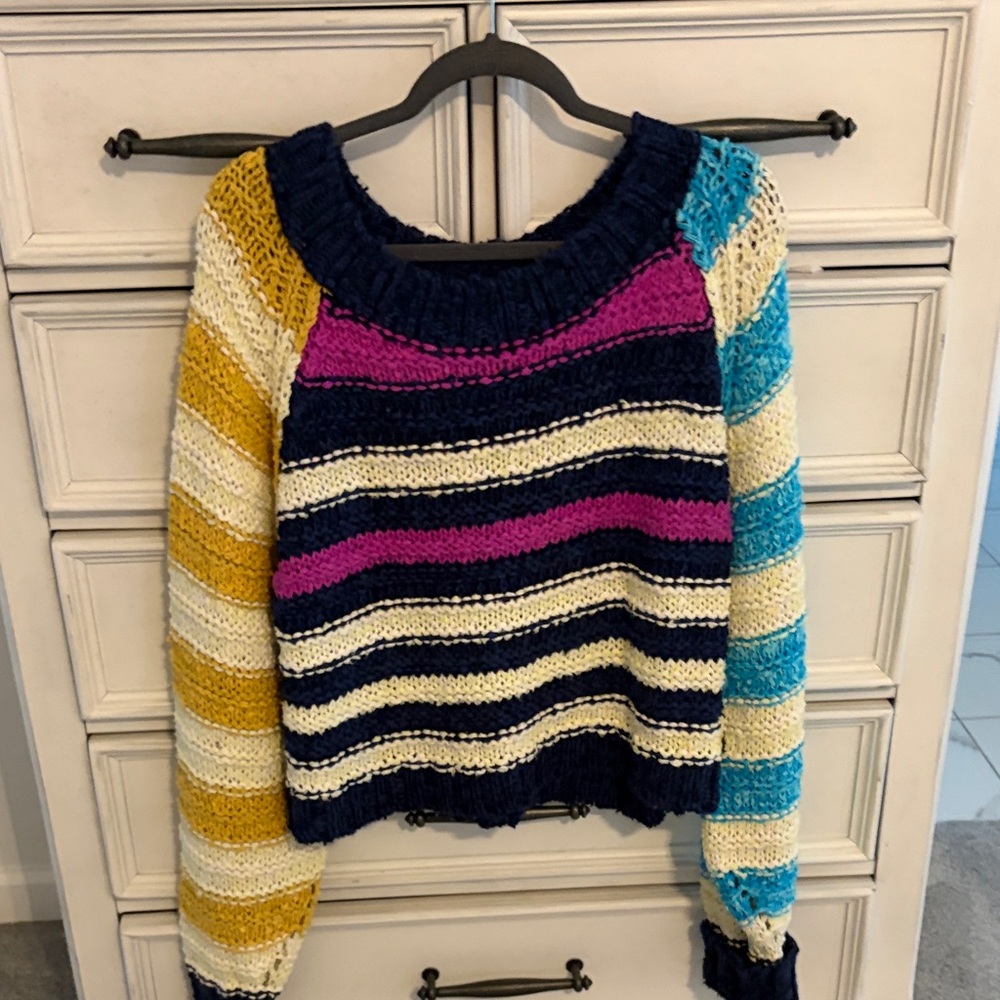 Free People Multicolor Striped Sweater